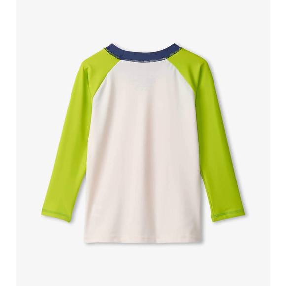 NEW HATLEY vintage dino skull rashguard in green multi - Picture 3 of 3